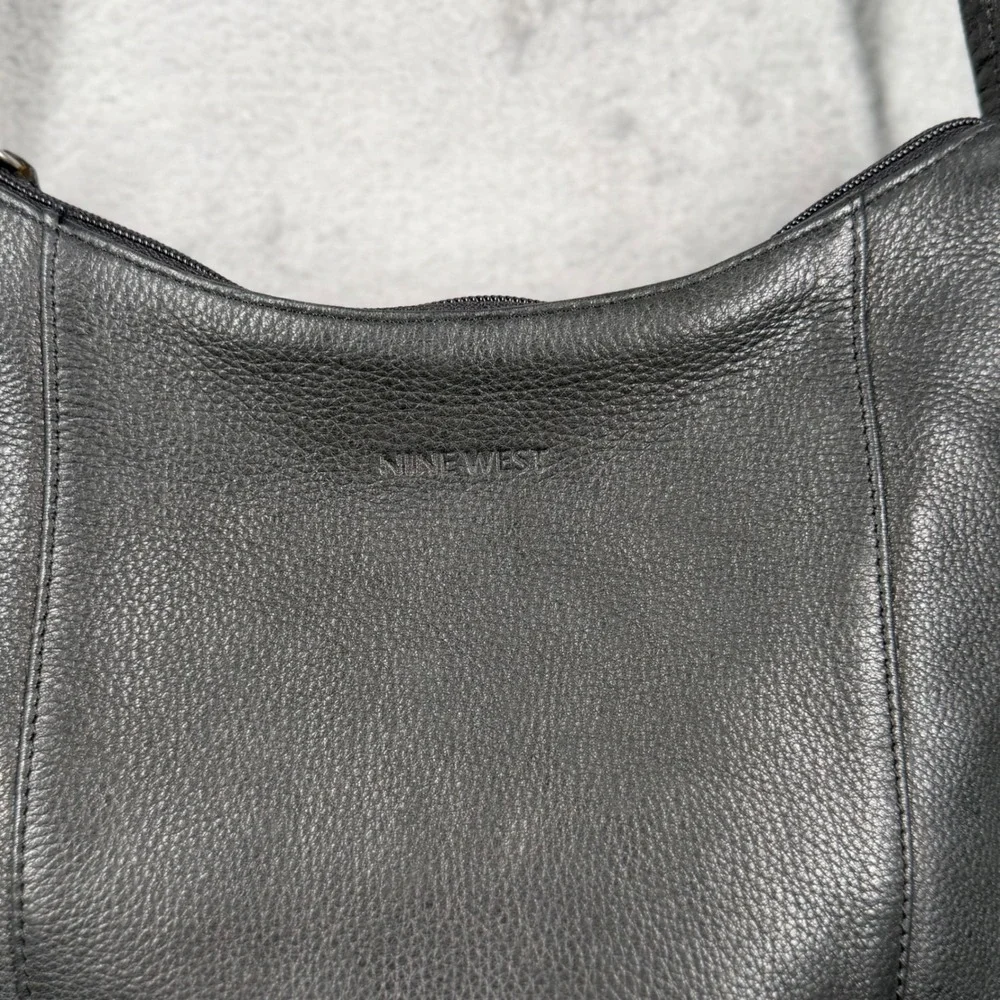 Nine West Black Shoulder Bag Crossbody Boho Indie Sleek Goth Minimalist Coquette